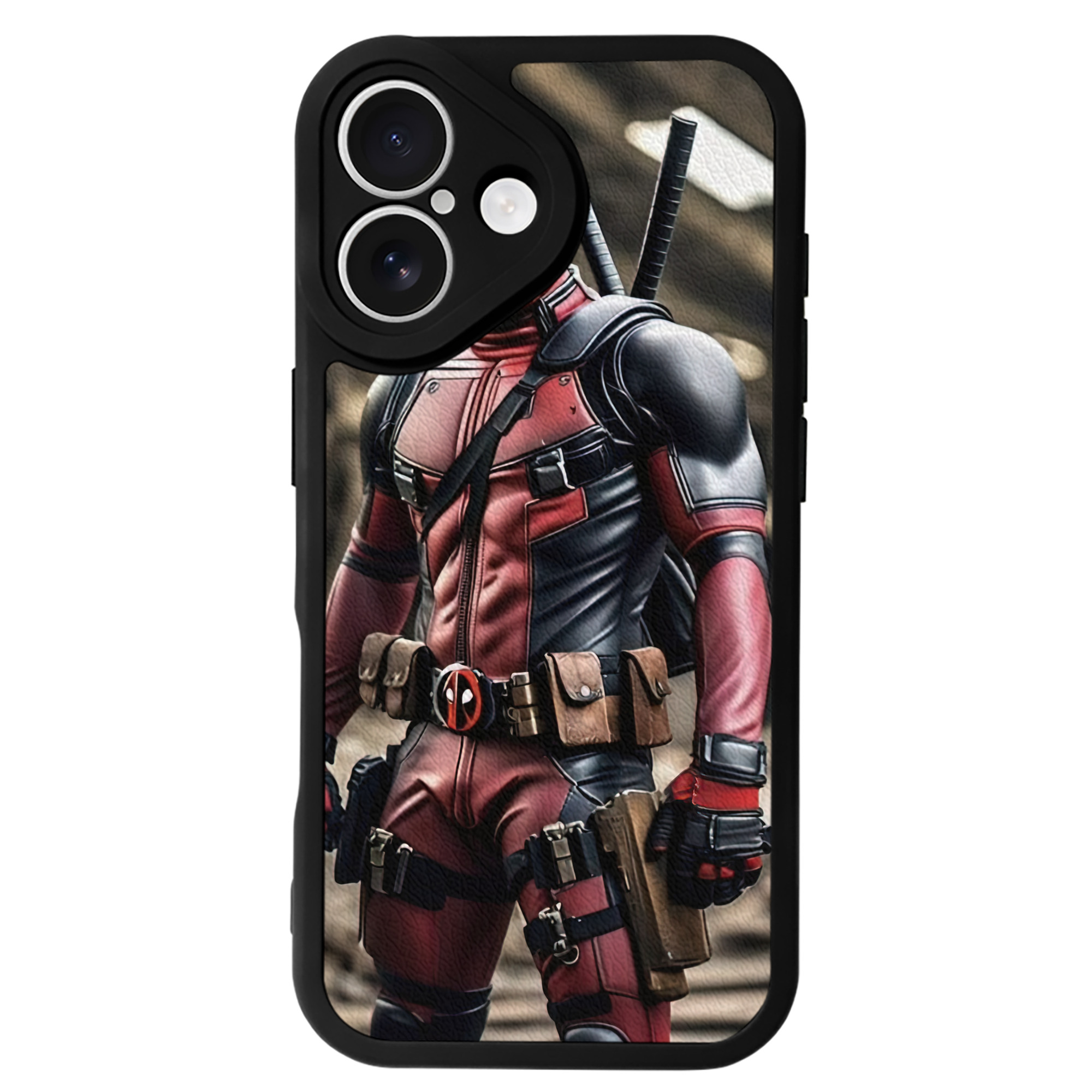 （画像用） Deadpool デッドプール 【iPhone 16シリーズ対応】シリコンスマホケース（レザー調） 材質：シリコン
